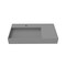 Castello Usa Juniper 36 in Left Basin Solid Surface Wall-Mounted Bathroom Sink in Gray CB-GM-2056-L-G - alternate 1